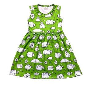 Green Sleeveless Sheep Dress 7/8